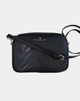 Oceans End Justine crossbody bag in onyx vegan leather front view