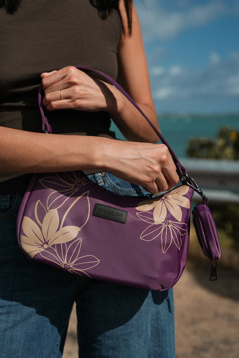 Oceans End Kamalani shoulder and crossbody bag in recycled nylon designed in Hawaii
