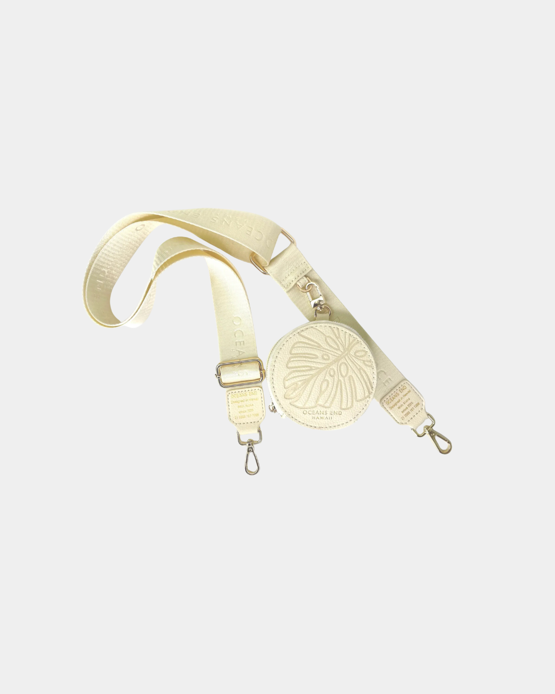 Oceans End Luxe interchangeable handbag strap with detachable coin purse