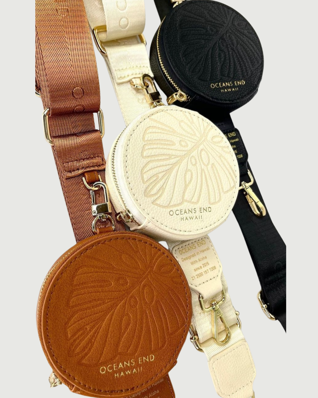 Oceans End Luxe interchangeable handbag strap with detachable coin purse