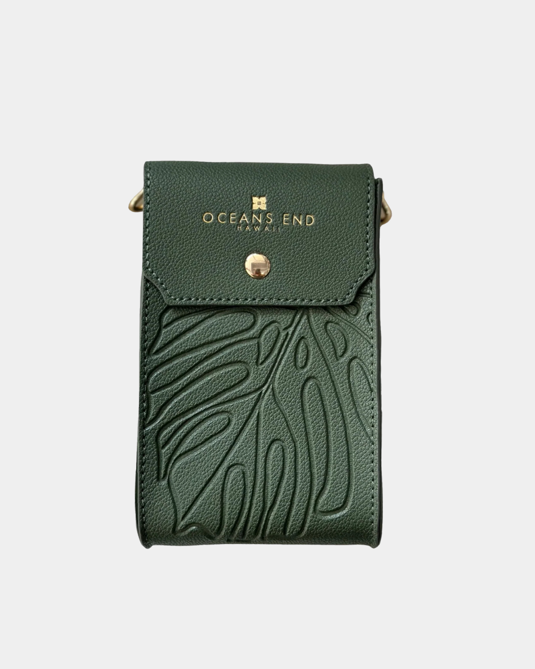Oceans End Megan phone crossbody pouch in embossed vegan leather