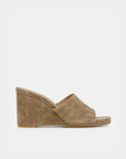 Women’s Holta wedge by Dolce Vita in olive suede for versatile warm-weather styling.