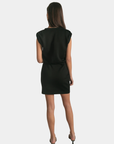 Back view of the P.CILL Kai Butter Modal Mini Dress in Black