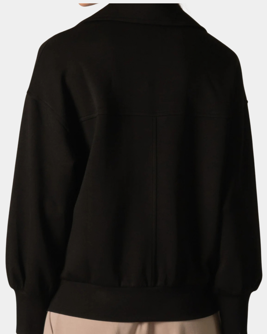 Back view of the P.CILL Reid Butter Modal™ Utility Jacket in Black