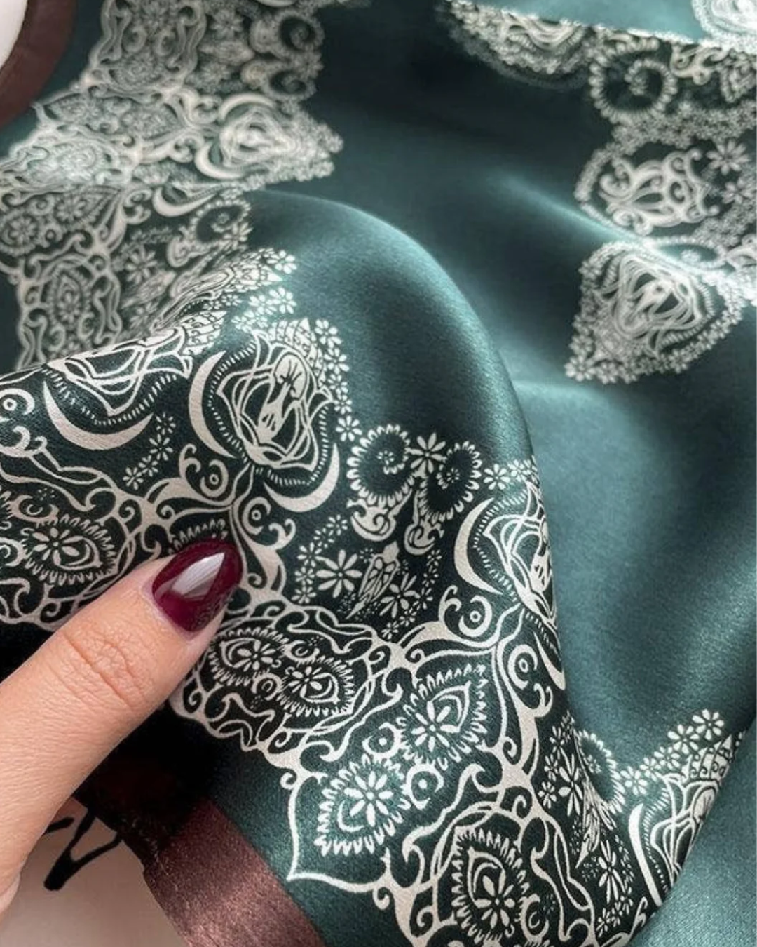 painted totems mulberry silk scarf for women luxury silk scarf