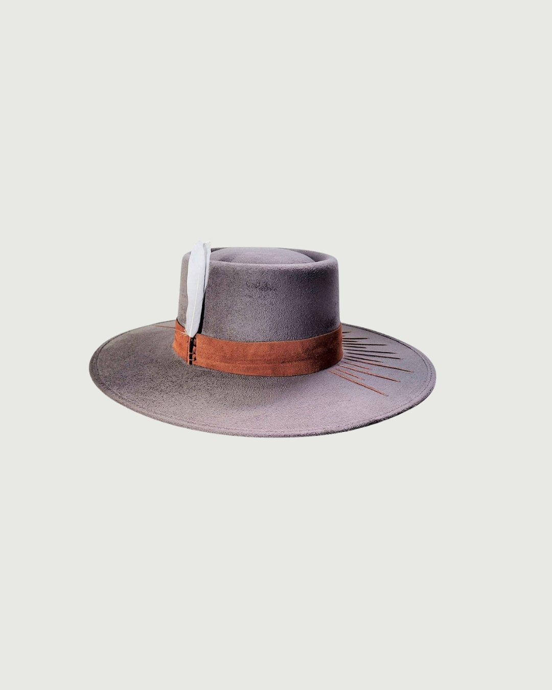 Front view of the Petra Savage Camaleon Bolero Hat featuring a structured wide brim silhouette.