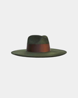 Close-up detail of the ribbon band on the Sevyn hat.