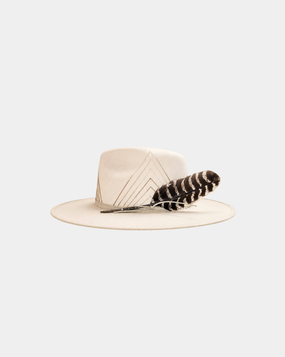 Petra Savage Sutton Rancher Crown Hat with feather detail