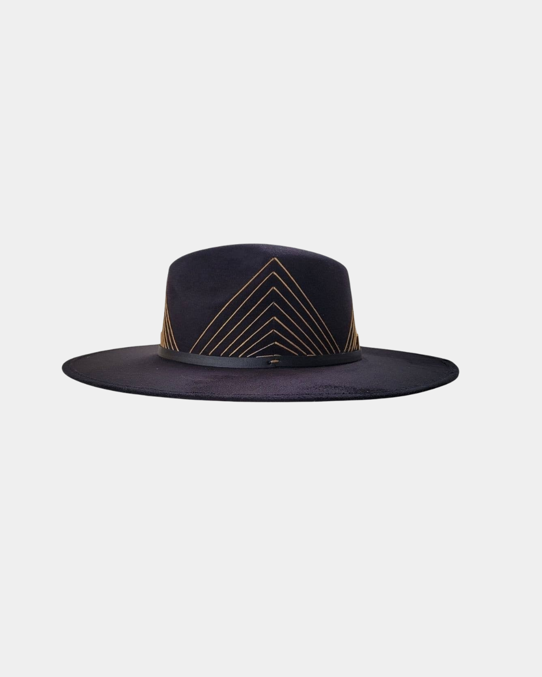 Side profile of the women’s rancher hat with wide brim.
