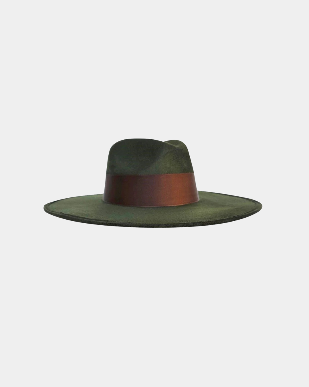 Side angle showing the wide brim and structured crown of the Sevyn hat.