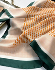 Silk Scarf Orange Plaid