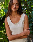 Sunwashed Knit Tank, ribbed women’s sleeveless top with a flattering, body-skimming fit
