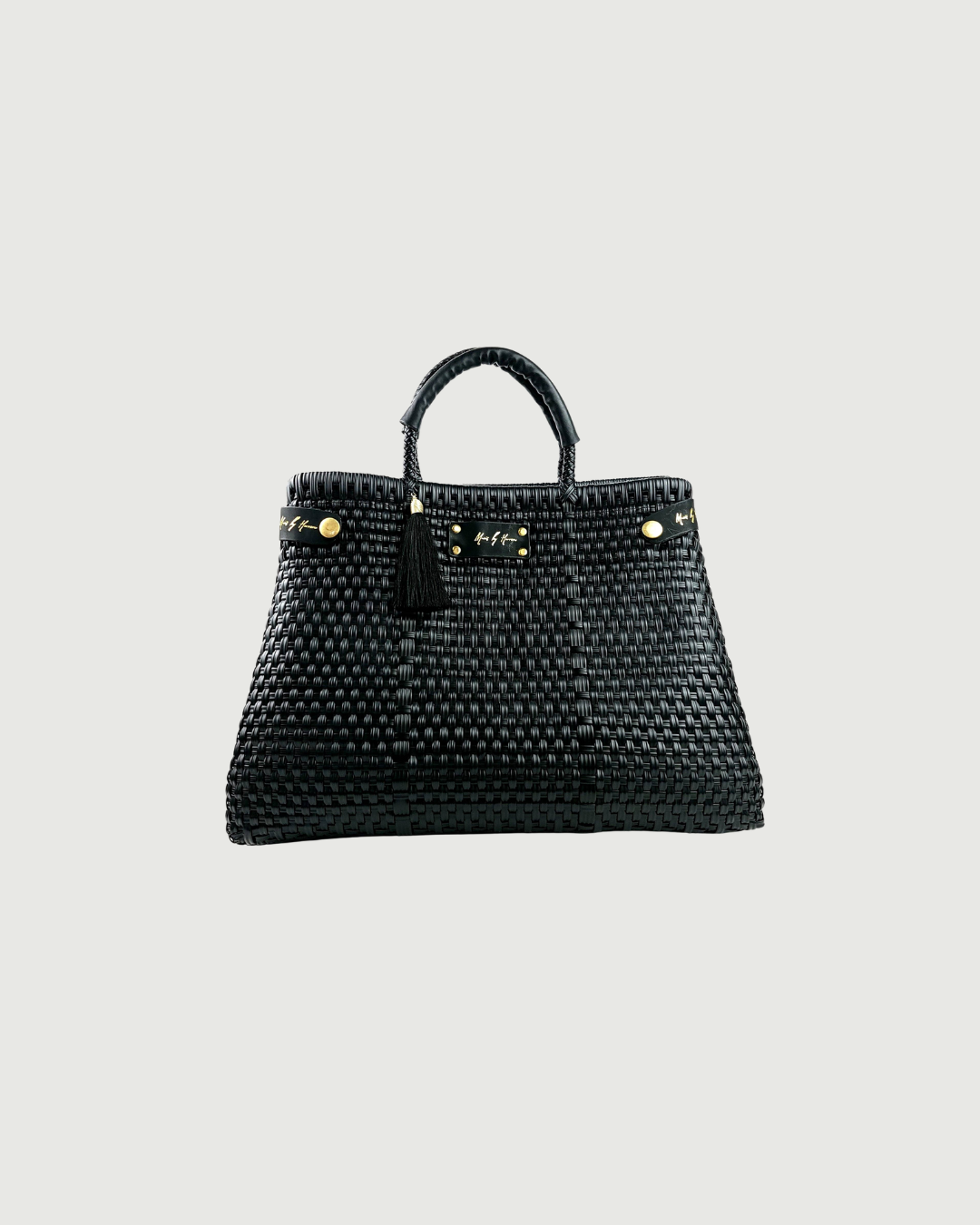 Sustainable luxury black handbag by Mavis by Herrera