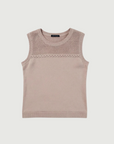 Current Air Stitched Sleeveless Sweater Mocha