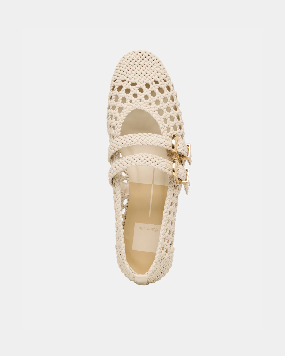 Crème woven ballet flats from Dolce Vita Baylee with a polished, textured silhouette.