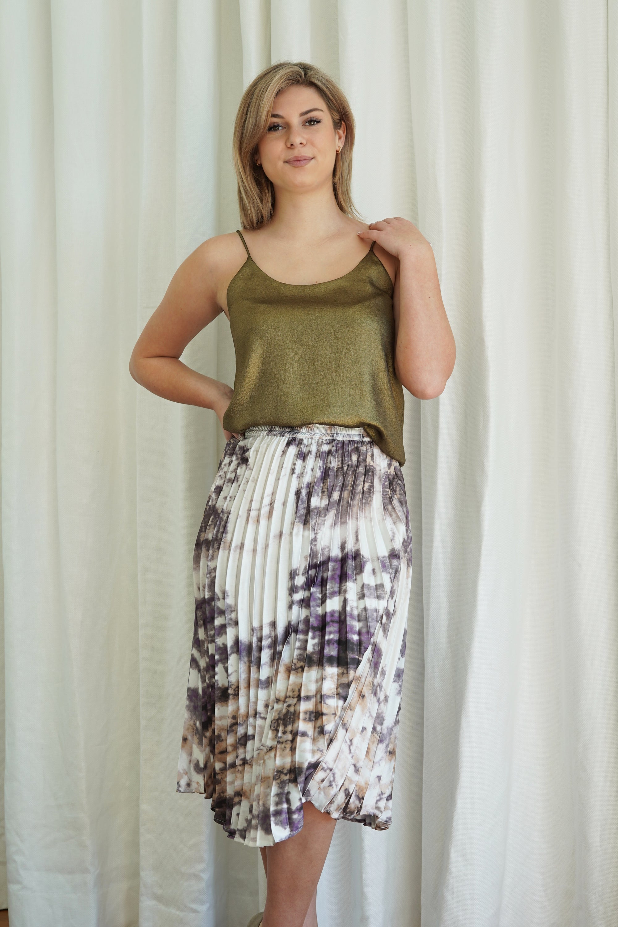 Abstract Pleated Skirt - The Flaunt