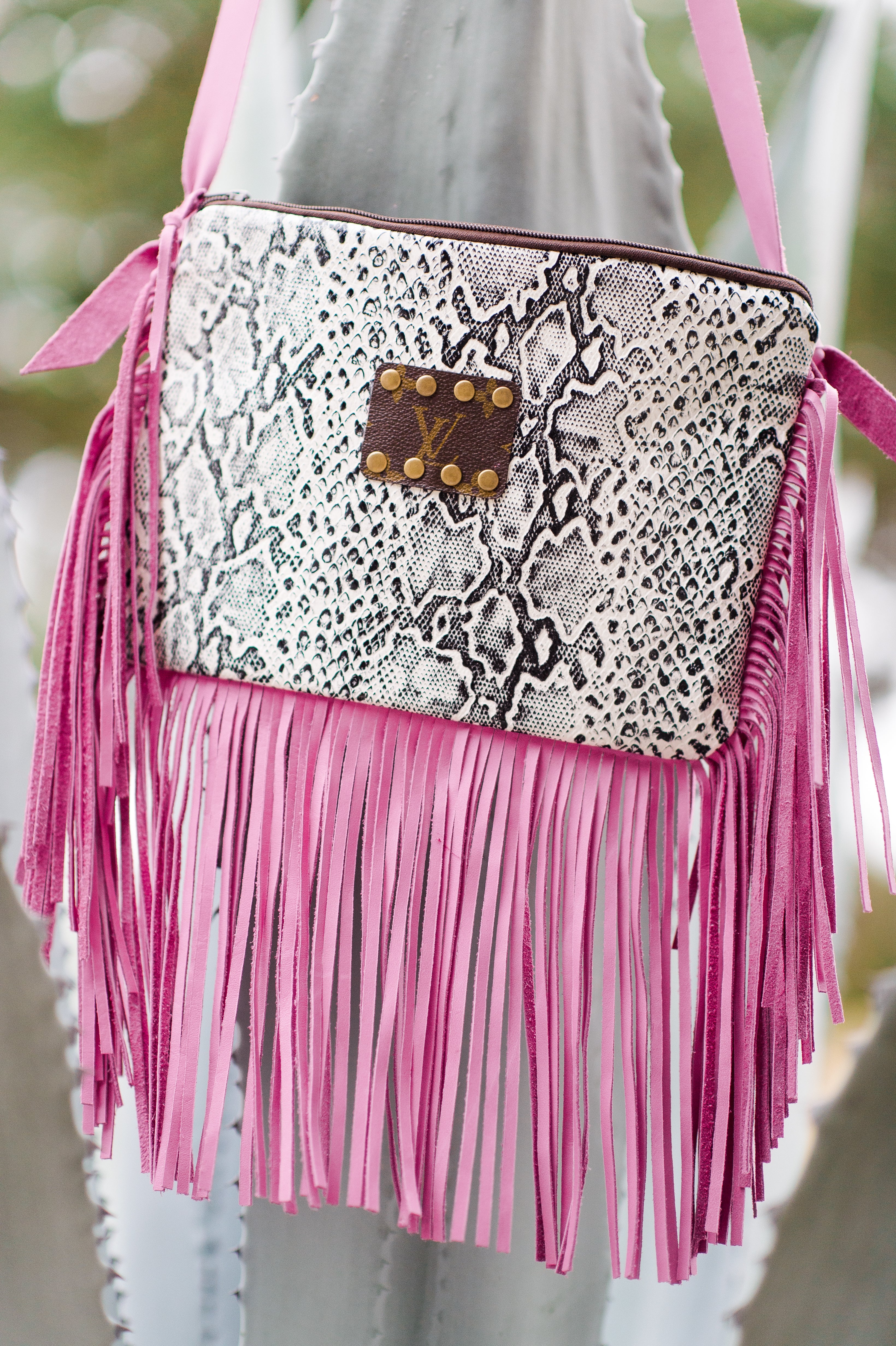 Upcycled Louis Vuitton Fringe Handbags