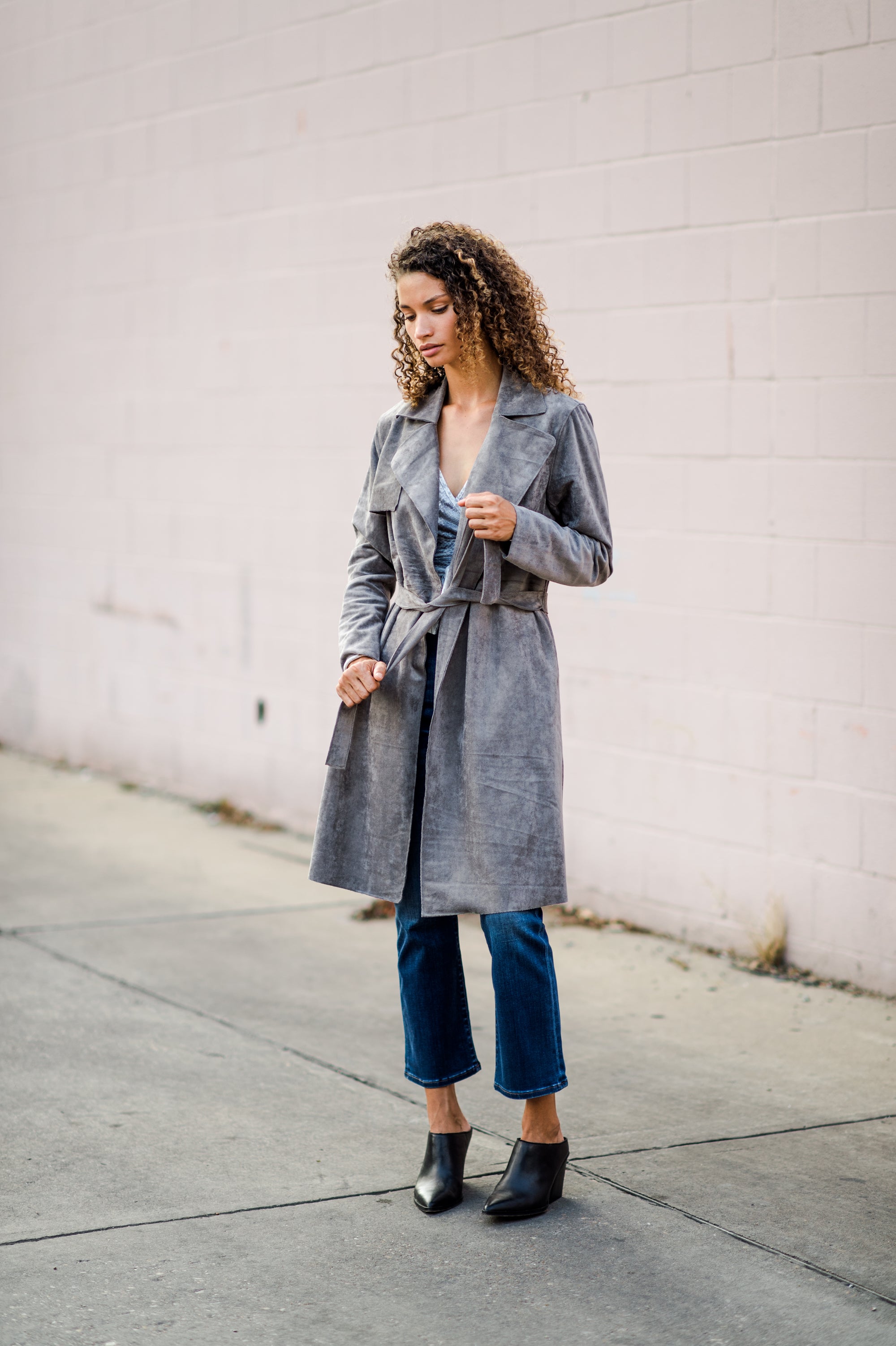 Faux Suede Trench - The Flaunt