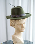 Olive Feather Fedora - The Flaunt