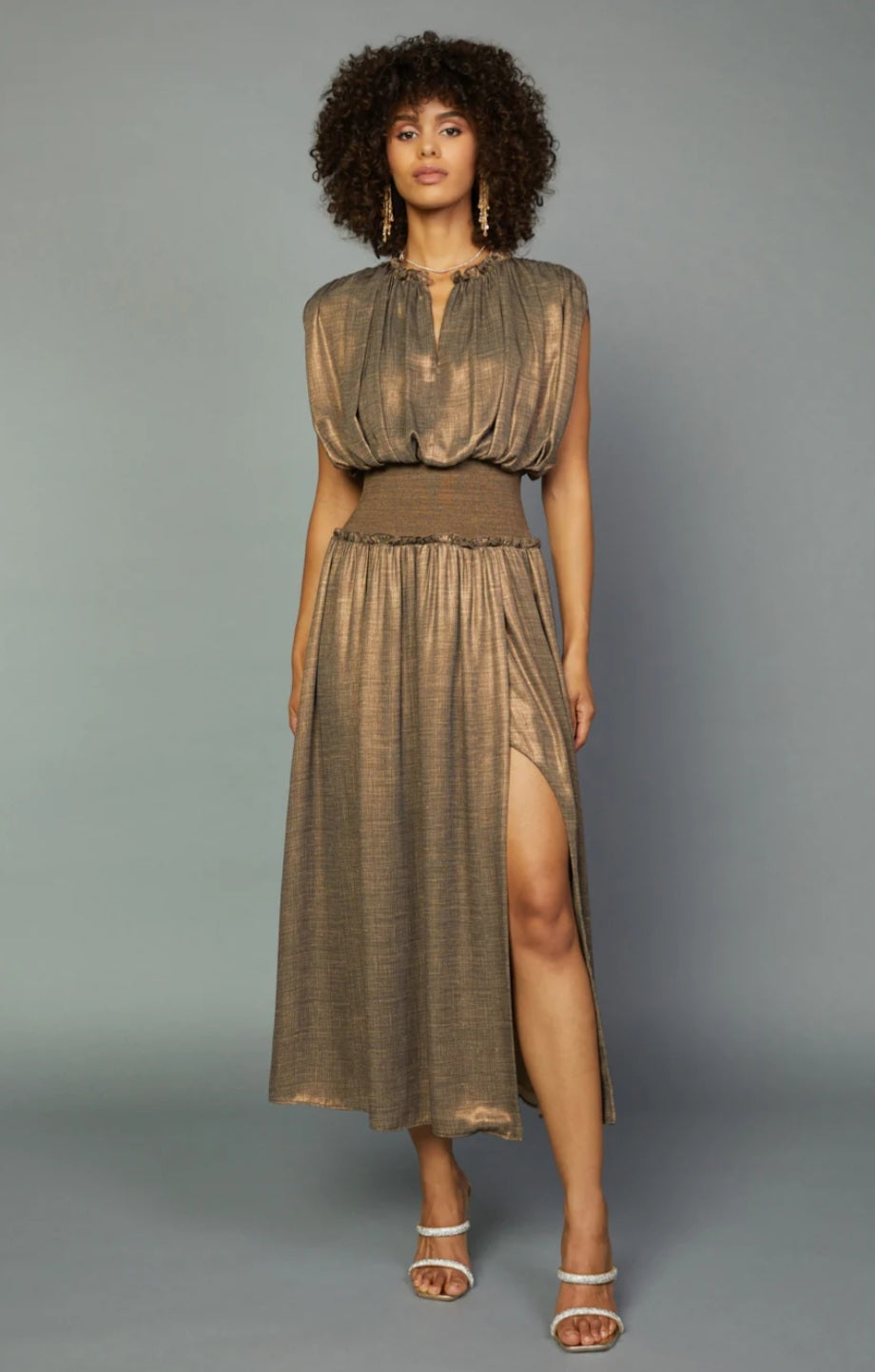 Bronze Goddess Dress - The Flaunt