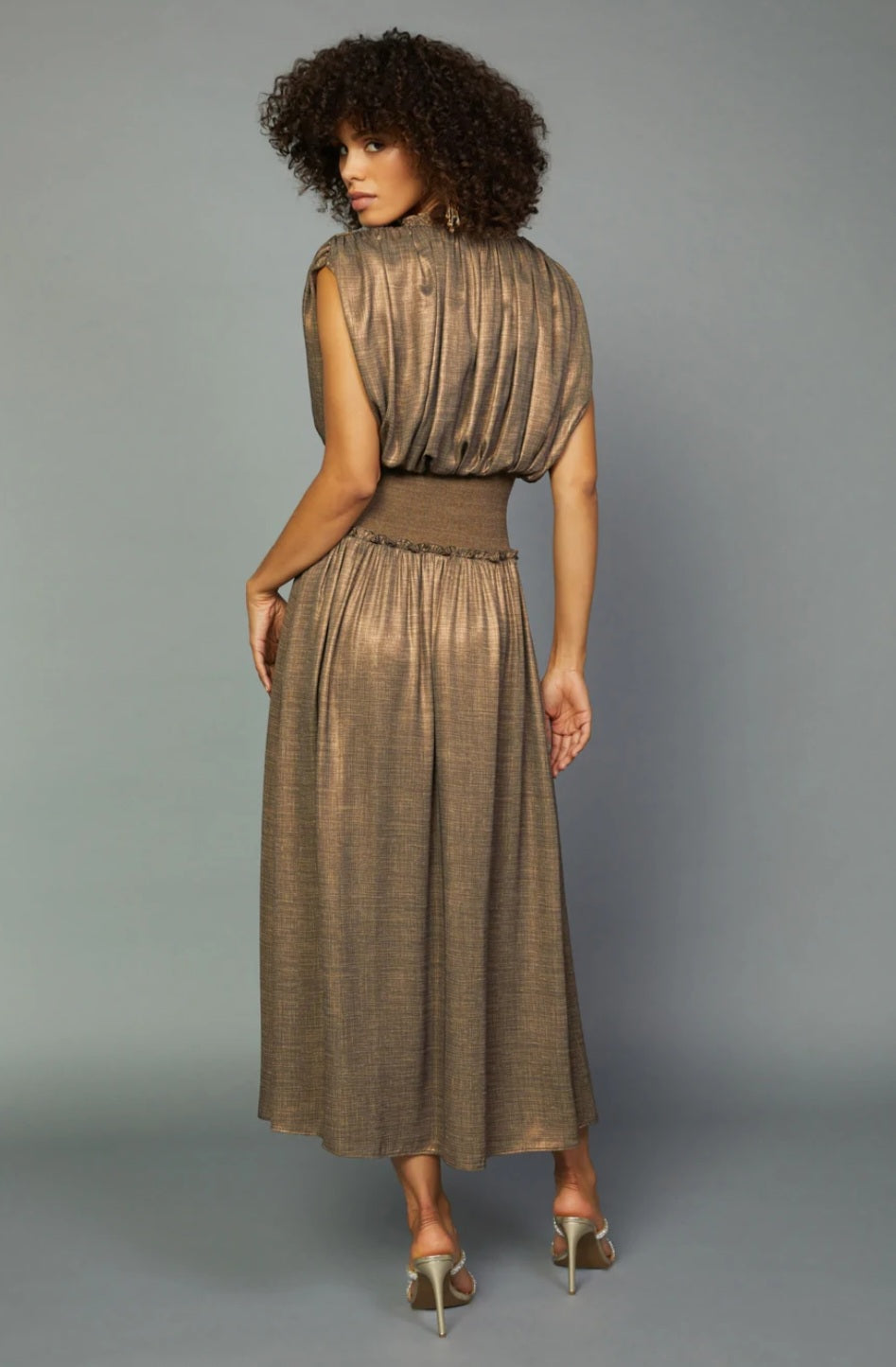 Bronze Goddess Dress - The Flaunt