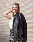 Sofia Distressed Leather Jacket - The Flaunt